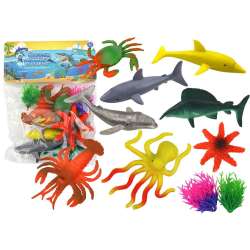 Zestaw figurek Zwierzęta i rośliny morskie 10szt