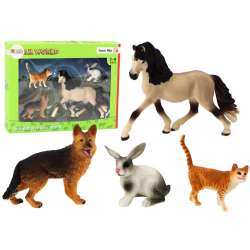 Figurki zwierząt domowych 4szt - 1