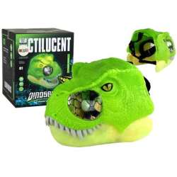 Zielona maska dinozaura regulowana światło dźwięk - 1