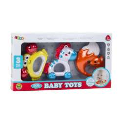 Zestaw grzechotek 3 szt Zwierzęta Lean Toys (18010)