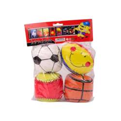 Miękkie piłki sportowe 4 elementy Lean Toys (19071)