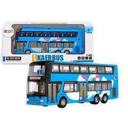 Autobus piętrowy wycieczkowy 1:42 niebieski - 1