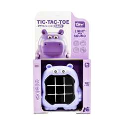 Gra elektroniczna 3w1 Kółko i Krzyżyk Memory Hipopotam pomarańczowy Lean Toys (21374) - 1