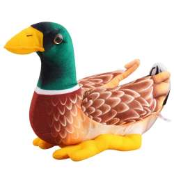 Maskotka Kaczka brązowo zielona 28cm - 1