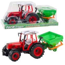 Traktor z siewnikiem czerwony 34cm - 1