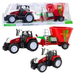 Traktor z przyczepą mieszalnik czerwony 60cm - 1