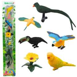 Zestaw mini figurki ptaki egzotyczne 4-11cm 6szt - 1