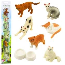 Zestaw mini figurki koty 4-6cm 7szt