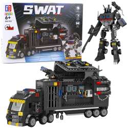 Klocki konstrukcyjne Pojazd SWAT robot 8w1 826el - 1