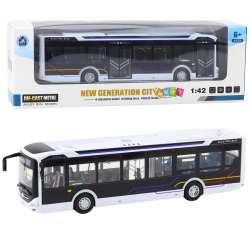 Autobus metalowy miejski światło i dżwięk 1:42 - 1