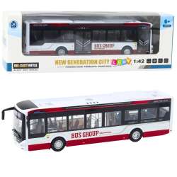 Autobus metalowy miejski światło i dżwięk 1:42 - 1