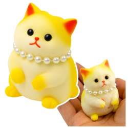 Gniotek sensoryczny Kotek z perłami 7,5cm