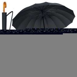 Parasol automatyczny z pokrowcem czarny 115cm - 1