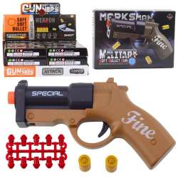 Pistolet na naboje czarno-brązowy 13,5cm