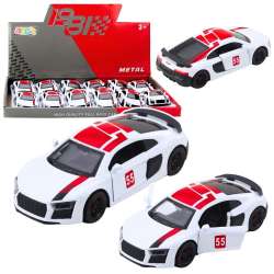 Samochód metalowy z napędem biały 1:43