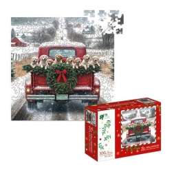 Puzzle drewniane 250 Christmas Podróżujące psy - 1