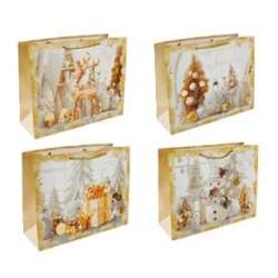 Torebka prezentowa M Boże Narodzenie platera mix