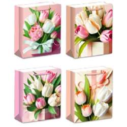 Torebka prezentowa M Kwiaty mix - 1