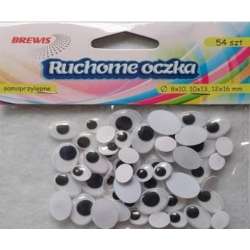 Ruchome oczka owalne 54szt