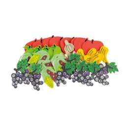 Naklejki z pianki owoce i warzywa 51szt - 1