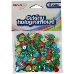 Cekiny hologramowe 8mm 10g mix