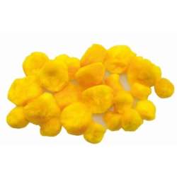 Pompony puszyste żółte 24szt - 1
