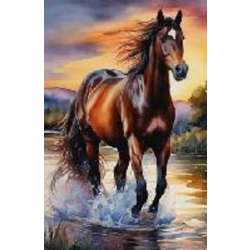 Diamentowa mozaika Koń biegnący 30x40cm 2000131 (NO-2000131) - 1