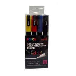 Markery plakatowe PC-3M 4 kolory POSCA UNI - 1