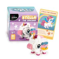 Klocki snapets jednorożec biały KIDEA
