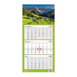 Kalendarz 2026 trójdzielny Góry Dolomity HELMA
