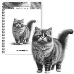 Szkicownik A4/50K na spirali - Kot