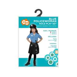 Strój dla dzieci Niebieska Policjantka r.120/130cm