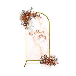 Stelaż z żelaza z łukiem, złoty, 100x200cm