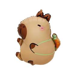 Balon foliowy Kapibara z żółwikiem 44x38cm - 1