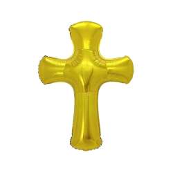 Balon foliowy Krzyż złoty 51x67cm