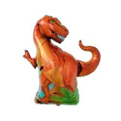 Balon foliowy Dinozaur T-rex pomarańczowy 66x59cm