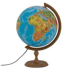 Globus fizyczny podświetlany 32 cm (ZACHEM 320FPŚDREWNIS)