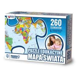 Puzzle 260el Mapa Świata edukacyjne (ZACHEM 7040) - 1