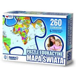 Puzzle 260el Mapa Świata edukacyjne (ZACHEM 7040) - 1