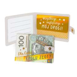 Portfelik Dla Ciebie królu złoty banknot 100zł