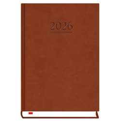 Terminarz 2026 B6 dzienny powszechny brąz - 1