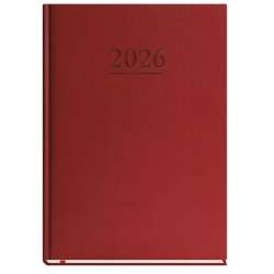 Terminarz 2026 B5 tygodniowy klasyczny bordowy - 1
