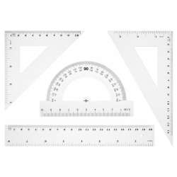 Zestaw geometryczny linijka 20cm (BL001-BK) - 1