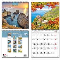 Kalendarz 2026 30x60 13 planszowy Krajobrazy Św. - 1