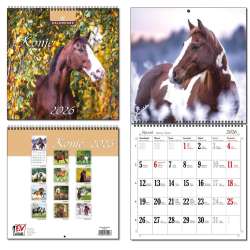 Kalendarz 2026 30x60 13 planszowy Konie