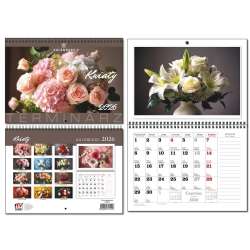 Kalendarz 2026 A3 terminarz 13p Kwiaty - 1