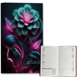 Kalendarz 2026 A6 tygodniowy Neonowe Kwiaty