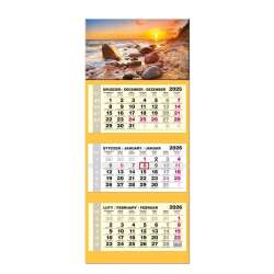 Kalendarz 2026 trójdzielny LUX gł. wypukła Bałtyk - 1