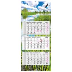 Kalendarz 2026 trójdzielny główka płaska Mazury - 1
