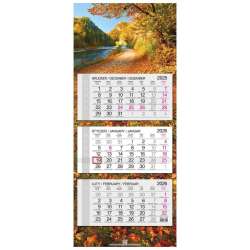 Kalendarz 2026 trójdzielny główka płaska Jesień - 1
